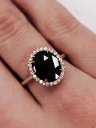 Diamond Halo Rings 8394 Diamondhalorings Black Diamond Ring Engagement Traditional Engagement Rings Black Diamond Ring