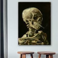 Mix and match your favorite art prints on a gallery wall showcasing everything that makes your style unique. Indulge Your Interior With Canvas Prints Vincent Van Gogh Head Of A Skeleton With A Burning Cigarette