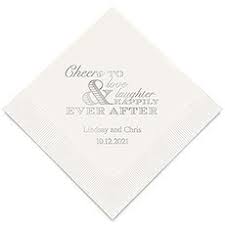 Choose your favorite font, colors and clip art to create the perfect personalized beverage napkins for your bar and party drinks. Personalized Wedding Napkins The Knot Shop