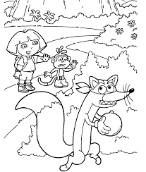 Dora the explorer coloring book. Dora The Explorer Dora And Boots Try To Stop Swiper Stealing A Ball