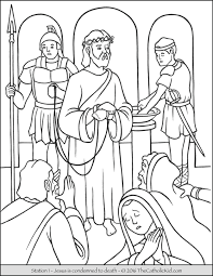 Jesus on cross coloring pages are a fun way for kids of all ages to develop creativity, focus, motor skills and color recognition. Stations Of The Cross Coloring Pages The Catholic Kid