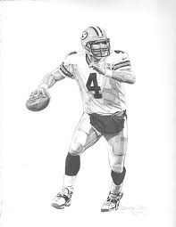Brett Farve Danny Day Original Pencil Drawing Green Bay Packers Realism Pencil Drawings Cartoon Pencil Drawing Football Coloring Pages