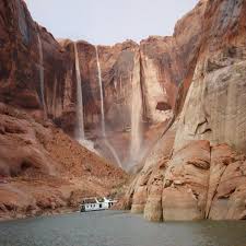 Lakepowellwaterfall Wahweap Bullfrogmarina Visitlakepowell Instatravel Igtravel Instagood Grandcircle Pag Lake Powell Vacation Places Natural Landmarks
