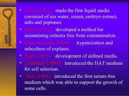 Basic components in the culture media most animal cell culture media are generally having following 10 basic components and they are as follows: History Of Animal Tissue Culture And Natural Surroundings For Animal
