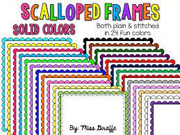 Free Commercial Use Friendly Scalloped Frames 24 Super Cute Page Border Frames Grab Them While They Re Clip Art Borders Free Clipart For Teachers Clip Art