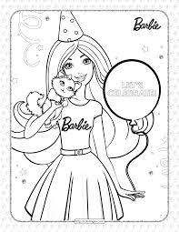 Each printable highlights a word that starts. Free Printables Barbie S Birthday Coloring Page