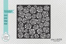 In the zip folder you will receive: Floral Roses Square Pattern Stencil Grafik Von Cornelia Creative Fabrica