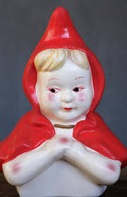 Little Red Riding Hood Figurine, Table Decor Pottery, Porcelain Girl  Figurine, Cookie Jar