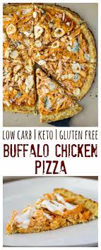 Low Carb Buffalo Chicken Pizza Loads Of Spicy Buffalo Chicken And A Combination Of M Buffalo Chicken Pizza Recipe Buffalo Chicken Pizza Chicken Pizza Recipes