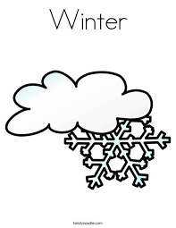 Spring, summer, fall and winter are expressed in weather. Winter Coloring Page Twisty Noodle