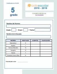 A todos nos pasa a veces. Examen Mensual Quinto Grado Diciembre Bloque 2 Ciclo Escolar Centro De Descargas