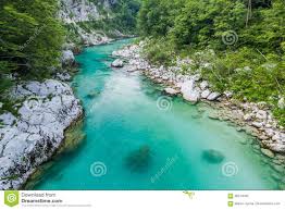 Haarscharfes Wasser Im Fluss Soca Triglav Slowenien Stockfoto Bild Von Triglav Fluss 96215034