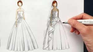 Desain baju kebaya pengantin terbaru. Cara Menggambar Desain Baju Pengantin Untuk Pemula How To Draw Wedding Gown Fashion Illustration Youtube