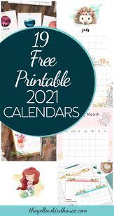 Cute (& free!) printable year at a glance 2021 calendar. 19 Free Printable 2021 Calendars The Yellow Birdhouse