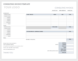 Consultants have to be meticulous in their invoicing, tracking all their billable hours across their full roster of clients. Free Ms Word Invoices Templates Smartsheet