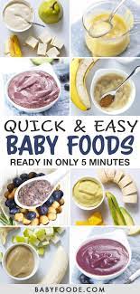 9 Simple Homemade Baby Food Recipes 5 Minutes Or Less Baby Foode Baby Food Recipes Easy Homemade Baby Food Homemade Baby Foods