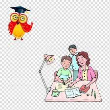 Image result for colored parents helping kids with homework clipart