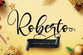 Version 0.000 2005 initial release postscript font name: Roberto 415441 Handwritten Font Bundles