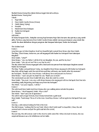 Maybe you would like to learn more about one of these? Naskah Drama Keong Mas Dalam Bahasa Inggris Berserta Artinya Pdf