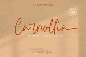 Enter your business name and create a stunning signature logo tailored just for you. Carnollia Signature In Fonts On Yellow Images Creative Store