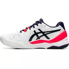 Ausserdem haben wir uns auf ballwurfmaschinen, besaitungsmaschinen + zubehör und vor allem tennissaiten spezialisiert. Asics Gel Resolution 8 Clay Tennisschuhe Damen White Peacoat Im Online Shop Von Sportscheck Kaufen