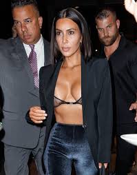 Kim Kardashian steps out in sheer bra & blazer