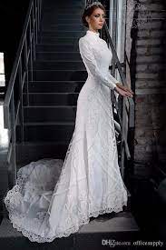 Long Sleeve High Neck Wedding Dress Modest Tznius High Neck Long Sleeve Wedding Dress Wedding Dress Long Sleeve Modest Lace Wedding Dresses