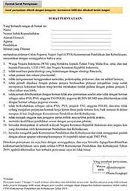 Mungkin jika ada yang tau membuat surat lamaran menjadi prajurit tni bisa di share di trit ini. Jangan Sampai Salah Ini Contoh Surat Pernyataan Cpns Kemendikbud Dan Surat Lamaran 2019 Tujuwan Com