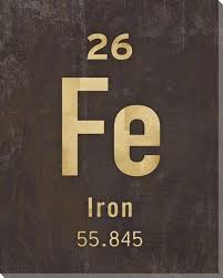 Iron Periodic Table Of Elements Wrapped Canvas Giclee Print In 2020 Iron Wall Art Canvas Giclee Iron Symbol