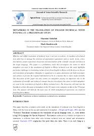 Malaysia's top malay translation service since 2002. Pdf Metaphors In The Translation Of English Technical Texts Into Malay A Preliminary Study Sharmini Abdullah And Mark Shuttleworth Academia Edu