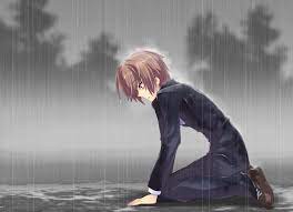 Sad anime boy images sad cartoon boy alone pic sadever. Anime Boy Alone In The Rain