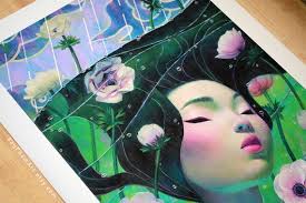 Beneath the Waves 15in X 27in