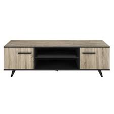 C'est pourquoi nous vous proposons notre sélection de meubles tv aux styles variés:en bois foncé, en blanc ou en métal. Wayne Meuble Tv Contemporain Decor Chene Brosse Et Noir Mat L 151 4 Cm Cdiscount Maison
