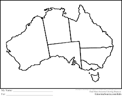 Australia Colouring Pages Australia Map Cool World Map Map