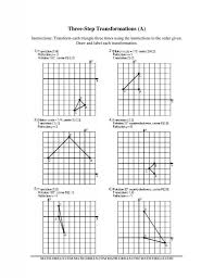 Write an equation that will move the graph of the function f(x)= x2 down 7 units. Geometry Transformation Composition Worksheet Answer Key Compositions Of Transformations