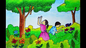 How To Draw Scenery Of Spring Season Very Easy Spring Season Drawing Youtube I am an indonesian artist, a video creator for visual art tutorials. how to draw scenery of spring season very easy spring season drawing