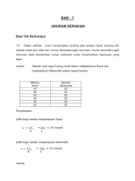Jika bilangan ini adalah satu set sampel dari populasi yang lebih besar, kita formula untuk varians penduduk adalah. Formula Varians Statistik