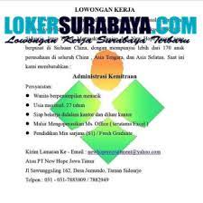 Berikut ini loker poskota terbaru yang tayang pada hari ini untuk anda yang sedang mencari lowongan kerja supir (driver), satpam (security), tukang jahit dibutuhkan 1 apoteker yang masih aktif dan pernah kerja di pabrik. Karir Sidoarjo Di Pt New Hope Jawa Timur Desember 2020 Lowongan Kerja Surabaya Januari 2021 Lowongan Kerja Jawa Timur Terbaru