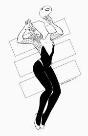 Spider Gwen Comic Colouring Page Spider Gwen Comics Spider Gwen Art Spider Gwen
