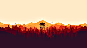 Wallpaper Firewatch Video Games Mountains Nature Landscape Artwork Minimalism Fire Lookout Tower Forest Colorful Olly Moss Illustration Digital Art Low Poly 1920x1080 Zwangy 1366269 Hd Wallpapers Wallhere