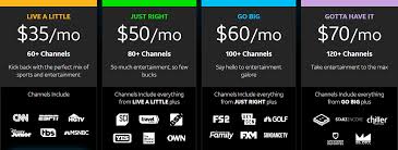 directv now packages each bundle compared by content and