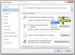How To Change The Default Message Format In Outlook 2013 Live2tech