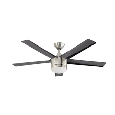 Home Decorators Collection Merwry 52 In Brushed Nickel Indoor Led Ceiling Fan Brushed Nickel Ceiling Fan Ceiling Fan Ceiling Fan With Light