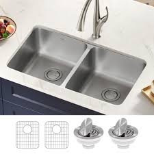 New and used items, cars, real estate, jobs, services, vacation rentals and more virtually anywhere in ontario. Buy Kraus Dex 33 Undermount 16 Gauge Antibacterial Stainless Steel Double Bowl Kitchen Sink Online In Uganda 236077537