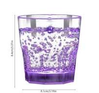 Light Up Drinking Glasses, LED Tumbler, 12 Oz Glowing Plastic Drinkware  with 8 Color Modes, Battery Powered Party Cups for Bar Home Dining Events