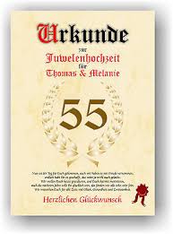 Hochzeitstag ist kein rundes datum und auch keine schnapszahl, das macht dieses ehejubiläum aber nicht weniger besonders. Bijoux Certificat De Mariage Au 55 Anniversaire De Mariage Idee Cadeau Bijoux Mariage Neuf Ebay