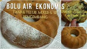 Kukus dalam loyang ukuran 18 atau 20 cm yang sudah di olesi mentega dan ditaburi terigu atau minyak. Bolu Air Ekonomis Tanpa Telur Mixer Emulsifier Super Irit Mudah Lembut Moist Eggless Cake Youtube