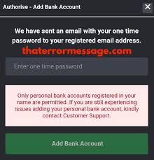 Only Personal Bank Accounts Registered In Your Name Are Permitted Bet9ja That Error Message Forum Latest Errors