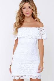Islands In The Stream White Lace Off The Shoulder Dress Lace Dress Design Lace White Dress White Skater Dresses