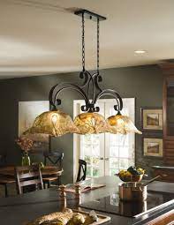 French Country 3 Light Chandelier Kitchen Island Pendant Iron Glass New Ebay Kitchen Island Chandelier Kitchen Island Lighting Bronze Kitchen